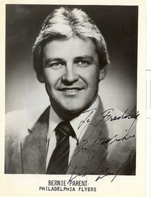 Philadelphia Flyers Bernie Parent autographed picture