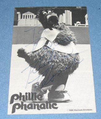 Phillie Phanatic autographed picture