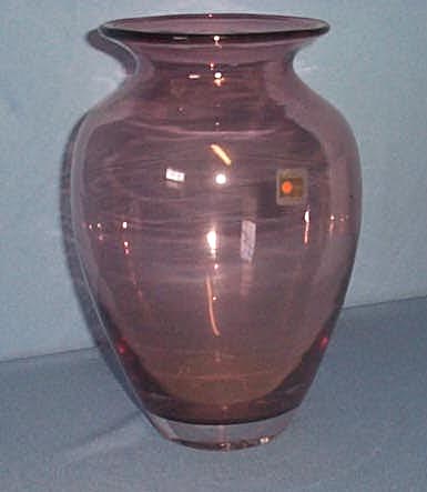 Blenko handmade purple glass vase