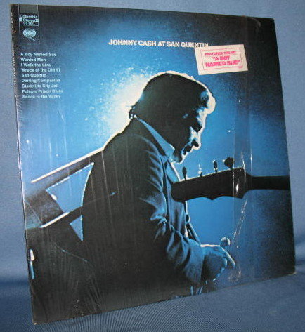 Johnny Cash at San Quentin 33 RPM LP record