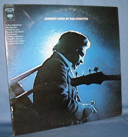 Johnny Cash at San Quentin 33 RPM LP record