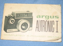 Argus Autronic I 35 mm camera instruction booklet