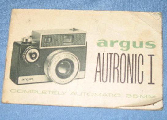 Argus Autronic I 35 mm camera instruction booklet