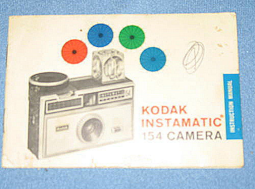 Kodak Instamatic 154 camera instruction booklet
