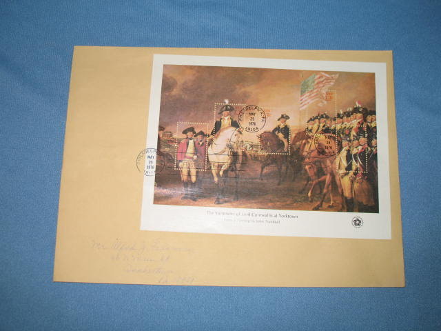 1976 Surrender of Lord Cornwallis at Yorktown first day cover