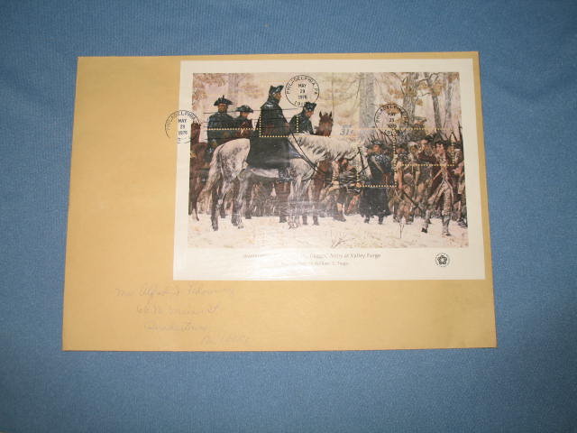 1976 Washington Reviewing His Ragged Army at Valley Forge first day cover