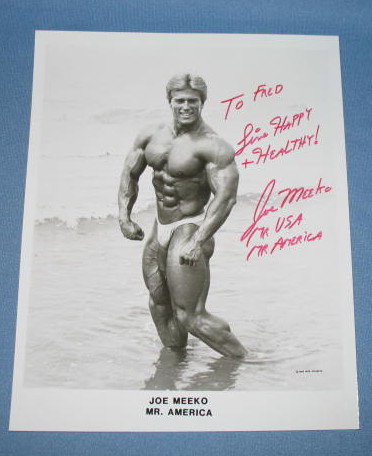 Autographed photo of Fred Meeko, Mr. America