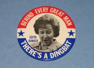 All in the Family Edith Bunker pinback button
