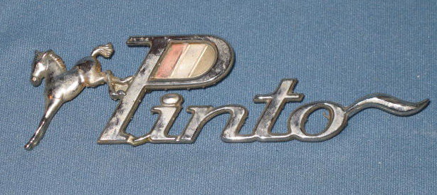 Ford Pinto metal name plate