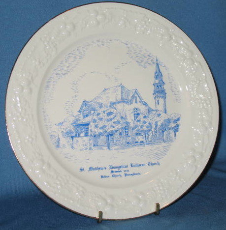 St. Matthew's Evangelical Lutheran Church, Kellers Church. PA collector's plate
