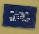 Paul S. Spaar, Inc. Pontiac - Buick, Palm PA pocket mirror