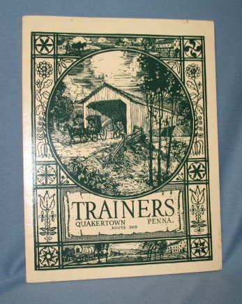 Trainer's Restaurant, Quakertown PA July 29, 1962 menu