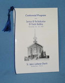 Centennial Program and Service of Re-Dedication of Parish Building, 1960, St. John's Lutheran Church, Quakertown PA