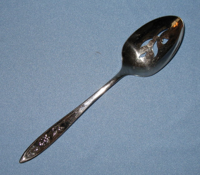 Oneida My Rose Community Stainless pierced serving spoon (tablespoon)