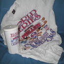1993 Philadelphia Phillies World Series commemorative plastic mug and tee-shirt