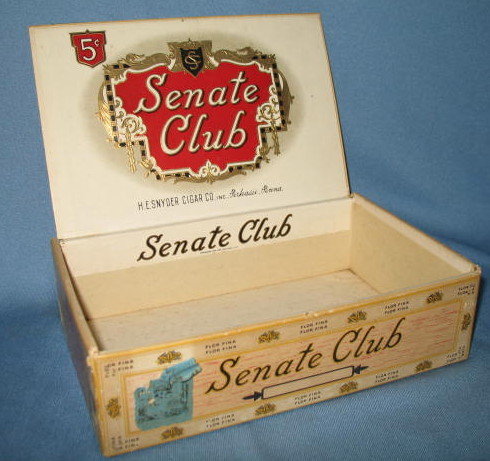Senate Club cigar box