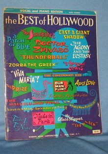 The Best of Hollywood music book Vocal and Piano edition with chords