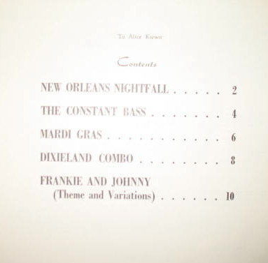 New Orleans Jazz Styles Music Book devised for the keyboard and pianistically patterned
