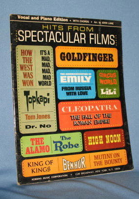 Hits from Spectacular Films Music Book vocal and piano edition with chords