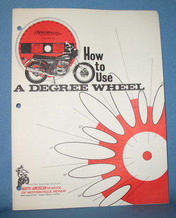 How to Use A Degree Wheel booklet from North American School of Motorcycle Repair