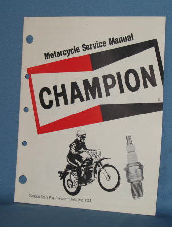 Champion Spark Plugs Motorcycle Service Manual booklet