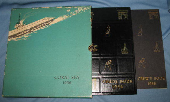 U. S.S. Coral Sea 1956 Cruise Book and 1956 Crew's Book