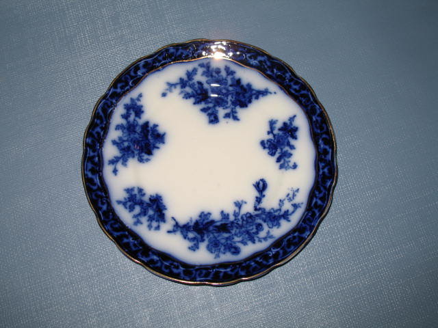 Stanley Pottery Co. England Touraine flow blue luncheon plate