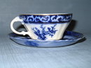 Stanley Pottery Co. England Touraine flow blue cup and saucer