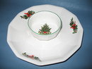 Pfaltzgraff Christmas Heritage 2 piece chip and dip tray