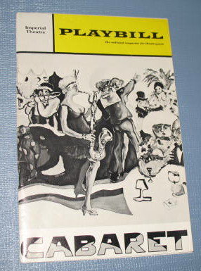 Cabaret : Imperial Theatre Playbill, May, 1968