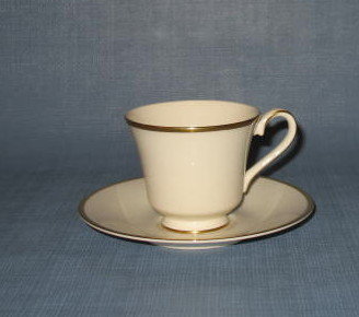 Royal Doulton Heather (gold trim, albion shape) footed cup and saucer