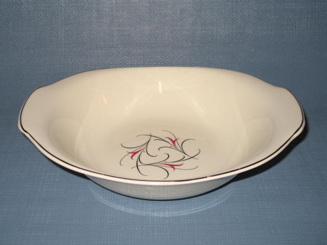 Salem China Serenade handled oval vegetable bowl