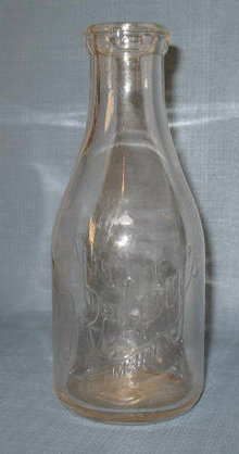 Riley's ,Pitman NJ embossed quart milk bottle