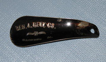 Ben A. Getz Co., Allentown PA metal shoe horn