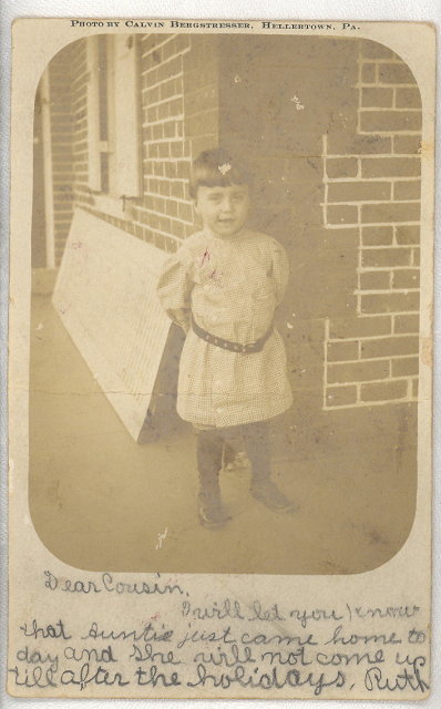 Calvin Bergstresser, Hellertown PA photo postcard