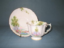 Aynsley (England) Bluebell Time , Gold Trim, cup and saucer