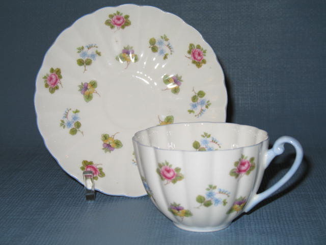 Shelley Rose, Pansy, Forget-Me-Not cup and saucer