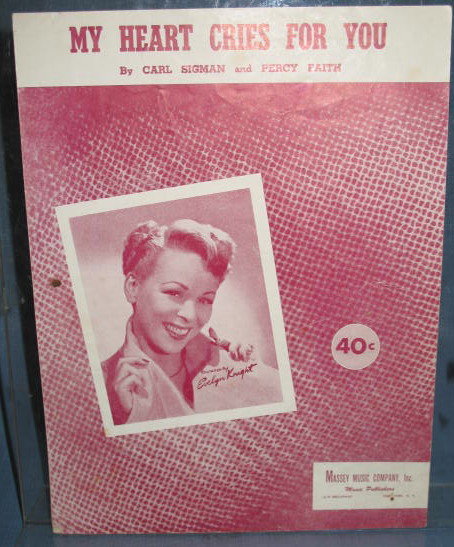 My Heart Cries for You sheet music