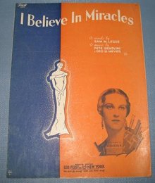 I Beleive in Miracles sheet music