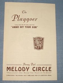 Annie Get Your Gun at Dorney Park Melody Circle playbill