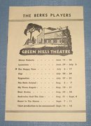 The Happy Time by The Berks Players at Green Hills Theatre playbill