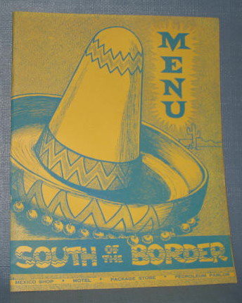 South of the Border menu