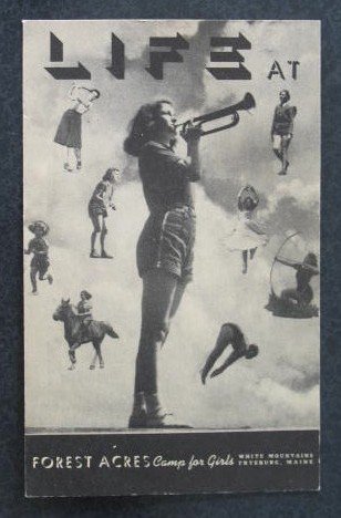 Forest Acres Camp for Girls, Fryeburg ME postcard