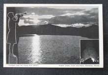 Twilight and the Camp Fire Hour, Forest Acres, Camp for Girls, Fryeburg ME postcard