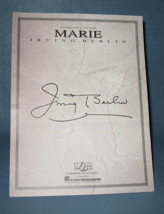 Marie by Irving Berlin sheet music for piano, vocal, guitar