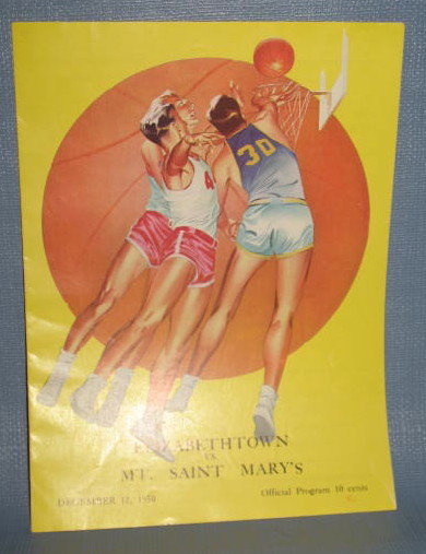 Elizabethtown vs. Mt. Saint Mary's December 12, 1950 basketball program