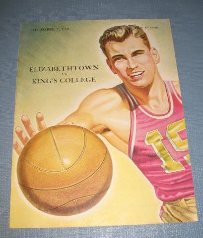 Elizabethtown vs. King's College December 2, 1950 basketball program