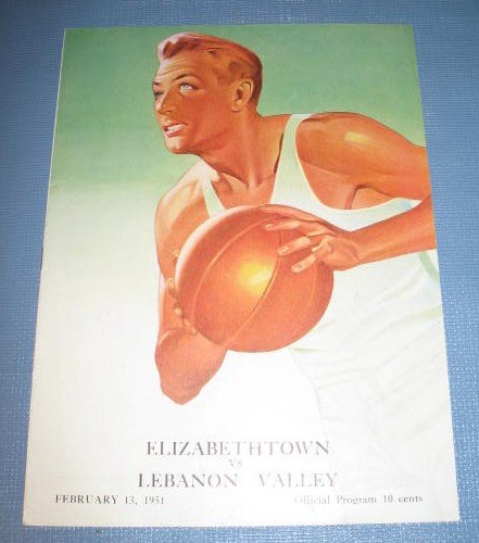 Elizabethtown vs. Lebanon Valley February 13, 1951 basketball program