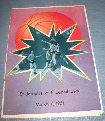 St. Joseph's vs. Elizabethtown March 7, 1951 basketball program