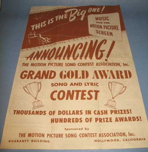 Motion Picture Song Contest Association brochure